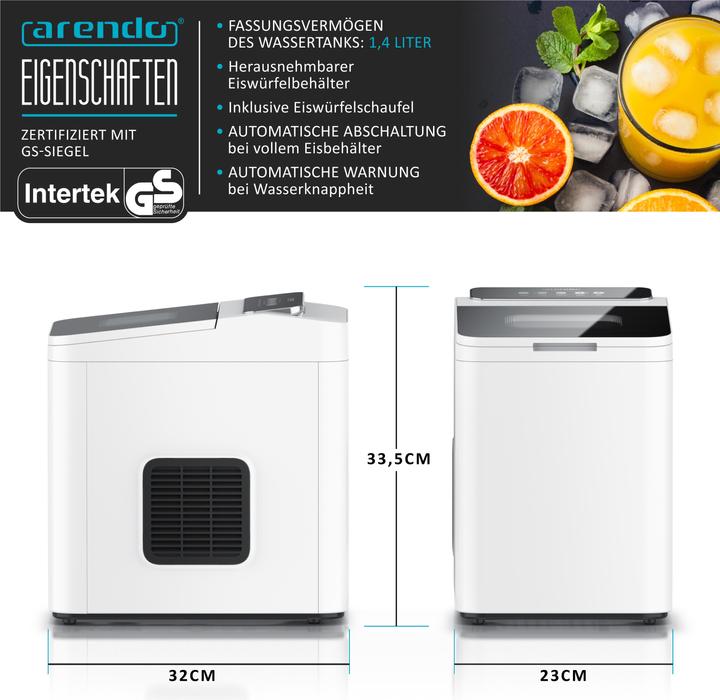 Actual product image Arendo Ice cube machine (CH plug)