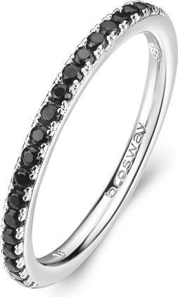 Brosway Fancy Mystery Black FMB69 Sparkling Silver Ring - Circuit: 54mm (54, 925 Silber)