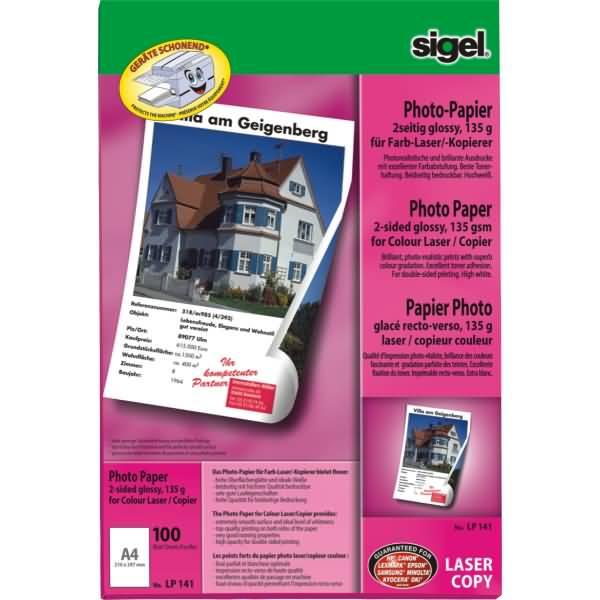 Produktbild Sigel Laser Fotopapier (135 g/m², A4, 100 x)