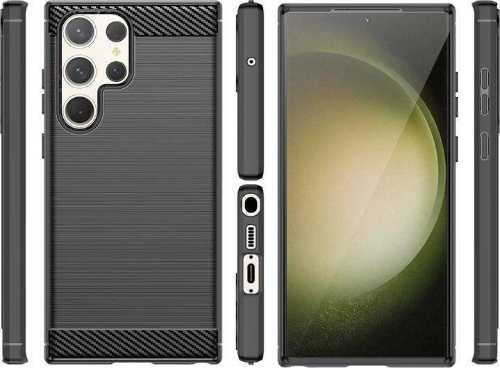 Image du produit Screenguard Étui en TPU souple carbone brossé (Samsung Galaxy S23 Ultra)