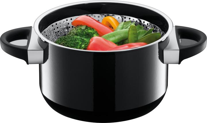Produktbild Silit Garsieb Dünsteinsatz Dampfgarer Einsatz mit Öse 14cm faltbar Edelstahl (14 cm, Metall)
