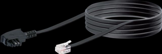 Produktbild Schwaiger DSL-Kabel RJ12 6P2C -> TAE-F 6P4C 3m schwarz