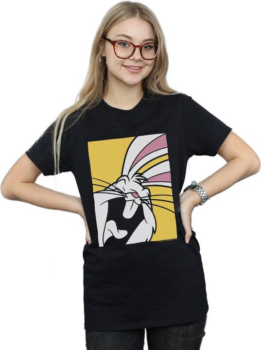 Actual product image Looney Tunes Womens/Ladies Bugs Bunny Laughing Cotton Boyfriend T-Shirt (M)