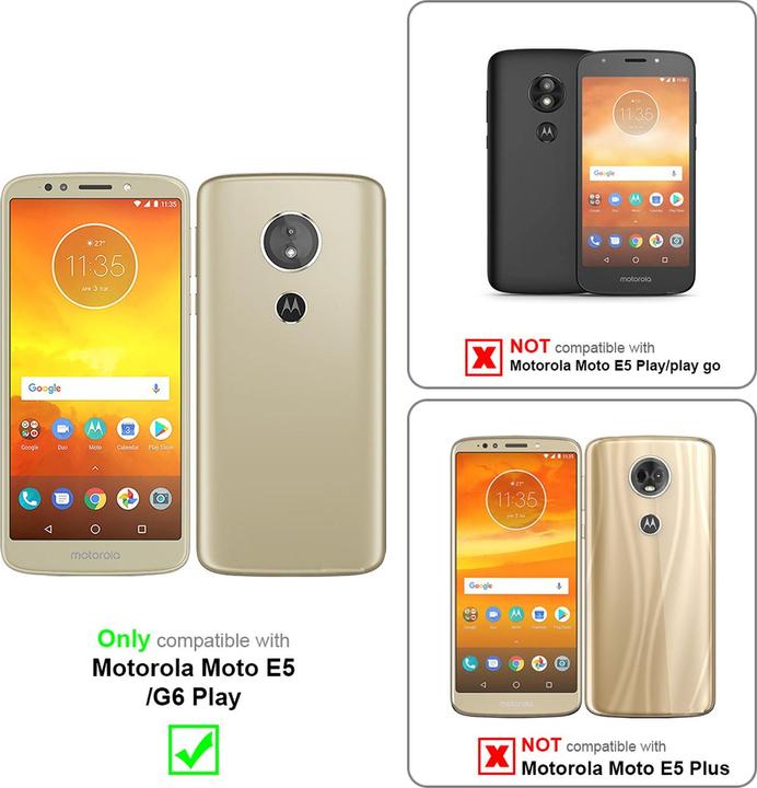 Actual product image Cadorabo Flip like Invisible Cover (Motorola Moto G6 Play, Motorola Moto E5)