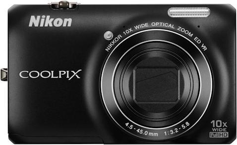 Produktbild Nikon Coolpix S6300, 16MP, 10x Zoom, FullHD, Schwarz (1/2,3'')