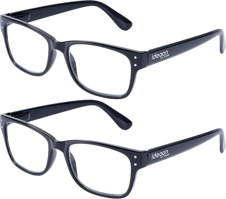 Ideoon 2er-Set Lesebrille mit Brillenetui, +1,0 Dioptrien (+1)