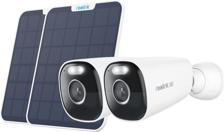 Produktbild Reolink 2x B360 Battery-WiFi + 2x Solarpanel weiss (3840 x 2160 Pixels)