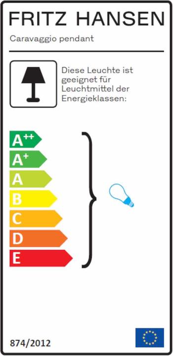 Energy Label Fritz Hansen Caravaggio P2 pendant light (E27)
