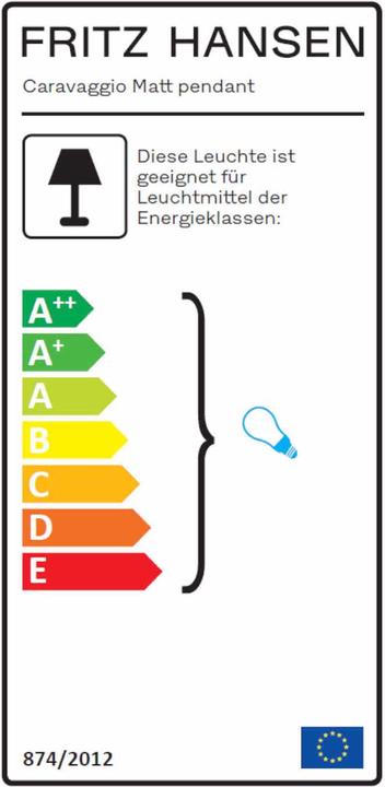 Etichetta energetica Fritz Hansen Lampada a sospensione Caravaggio Matt P2 (E27)