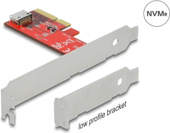 Actual product image Delock PCI E x4 4.0, 1x OCuLink SFF-8612, NVMe 1.2 (PCIe)