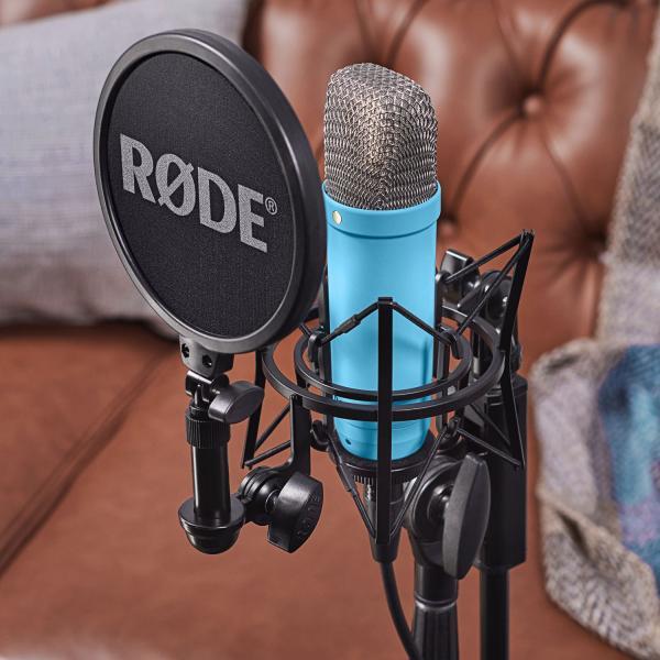Actual product image RØDE NT1 Signature Blue Microphone with PSA1+PLUS Studio Articulated Arm Black