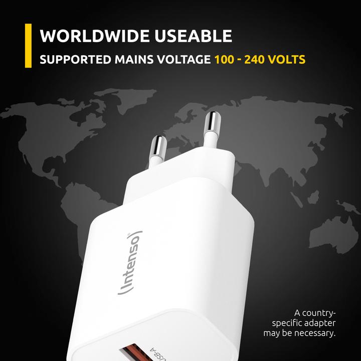 Actual product image Intenso 1x USB-A to 1x USB-C adapter white (30 W)