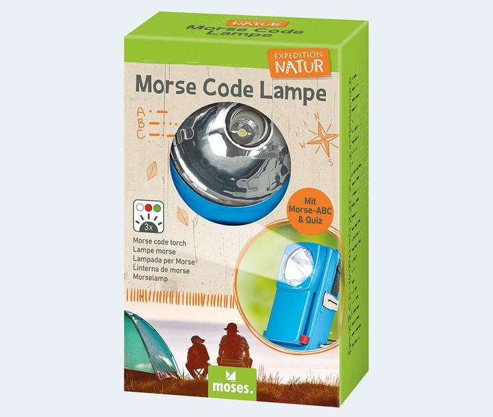 Actual product image Expedition Nature Morse code lamp, children's torch with Morse ABC & quiz, outdoor lamp with Morse