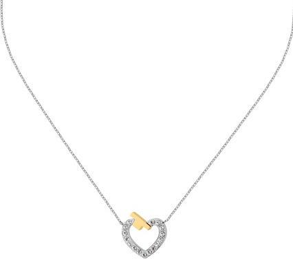 Trussardi T-Logo Zircon Steel Necklace TJAXC44 (Chain. Pendant) (Zirkon Stahl)
