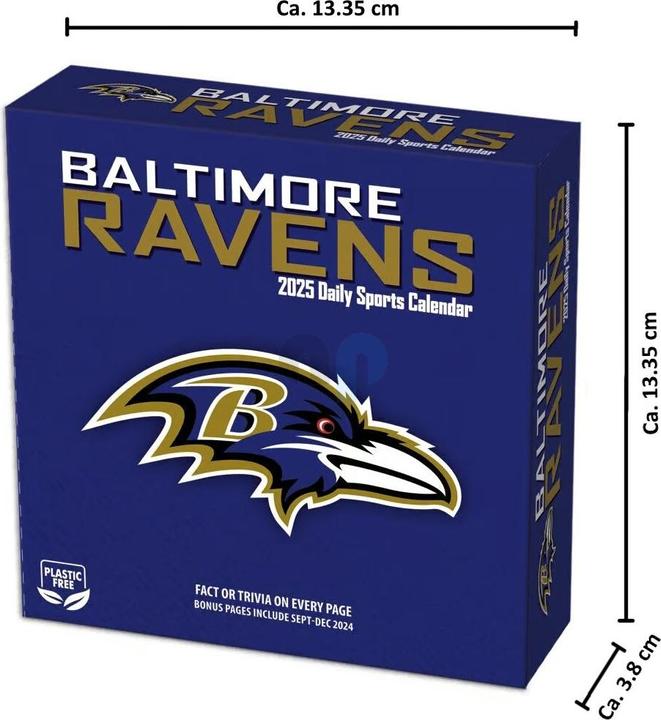 Produktbild NFL - Baltimore Ravens - Boxkalender 2025 (Deutsch, Französisch, Italienisch, Spanisch, Englisch)