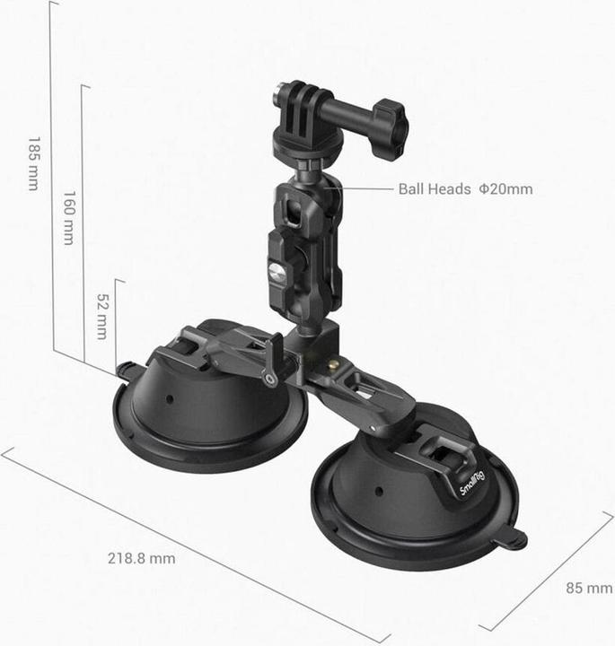 Actual product image SmallRig Bracket Port. Dual Suction Cam Mount SC-2K (Various video accessories)