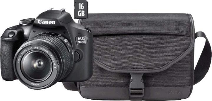 Productafbeelding Canon EOS 2000D Kit incl. SB-130 cameratas en SD-kaart 16GB (18 - 55 mm, 24.10 Mpx, APS-C / DX)