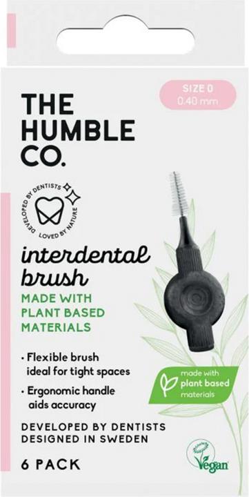 The Humble Co. Humble Interdentalbürste pflanzenbasiert, lila Grösse 0 (0.4 mm) 6 Stk. (6 x, 0.40 mm)