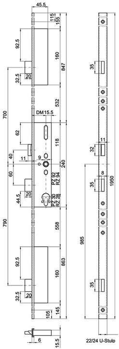 Produktbild MSL Mehrpunkt-Verriegelungen FlipLock Basis 23421