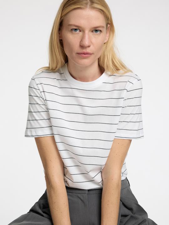 Image du produit Selected Femme T-shirt en coton rayé (XL)