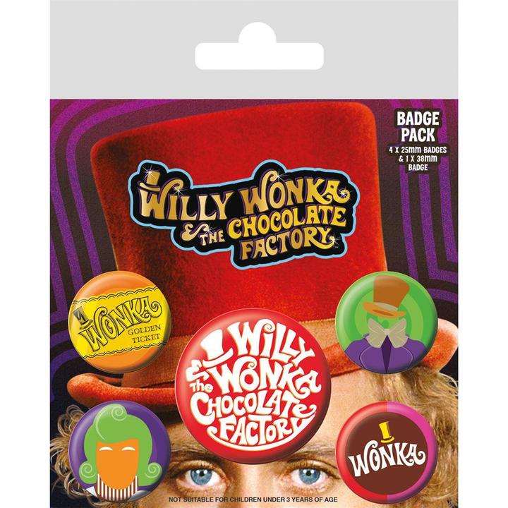 Produktbild Willy Wonka & the Chocolate Factory AnsteckerSet 5erPack