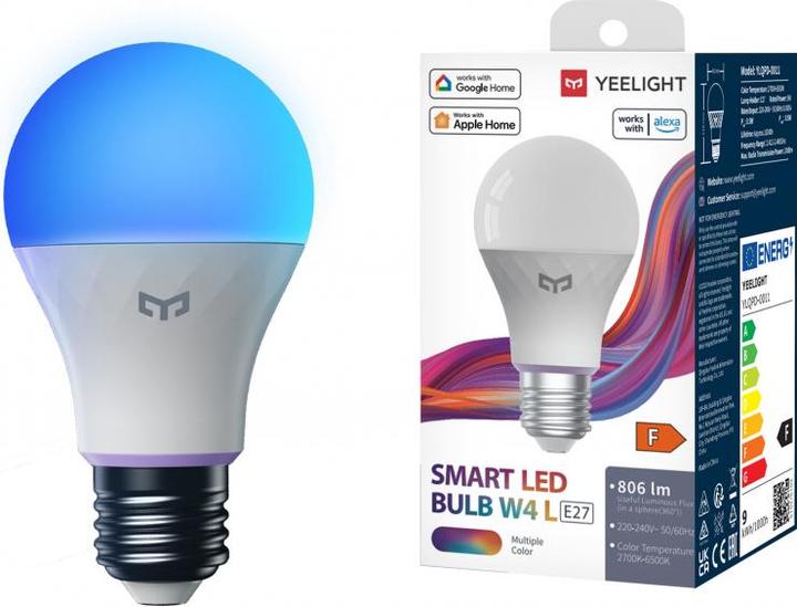 Actual product image Yeelight Inteligentna żarówka W4 E27 (kolor) 1szt (E27, 4 W, 806 lm, 1 x, F)