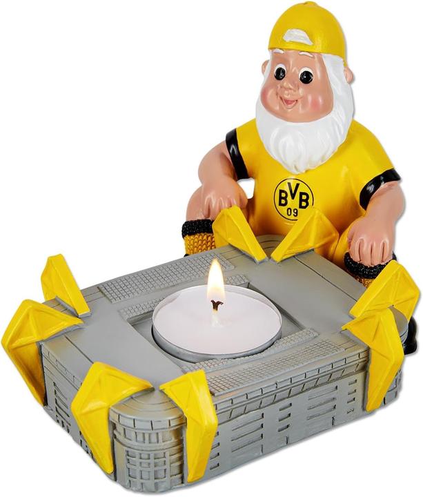 Immagine prodotto Borussia Dortmund Gnomo da giardino del BVB con porta tealight da stadio