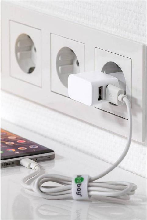Immagine prodotto Goobay Doppio Caricabatterie USB-A con Cavo Apple Lightning (12 W)