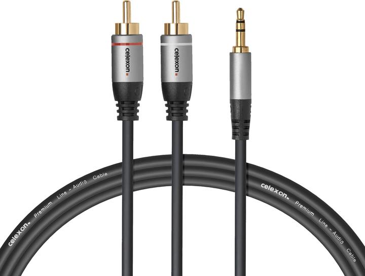 Produktbild Celexon 2x Cinch auf 3,5mm Stereo Klinke Audiokabel 1,5m - Professional Line (1.50 m, Cinch)