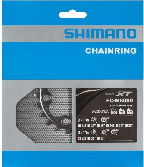 Produktbild Shimano Deore XT FC-M8000 Kettenblatt für 40-32-22 Zähne 11-fach BB (22)