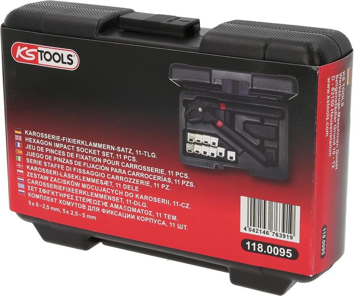 Image du produit KS Tools Jeu de pinces de fixation de carrosserie, 11 pcs. (219 mm)