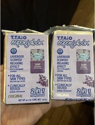 Produktbild Esponjabón SEIFENSCHWAMM 2 in 1 Lavendel 1 u (Intimwaschlotion)