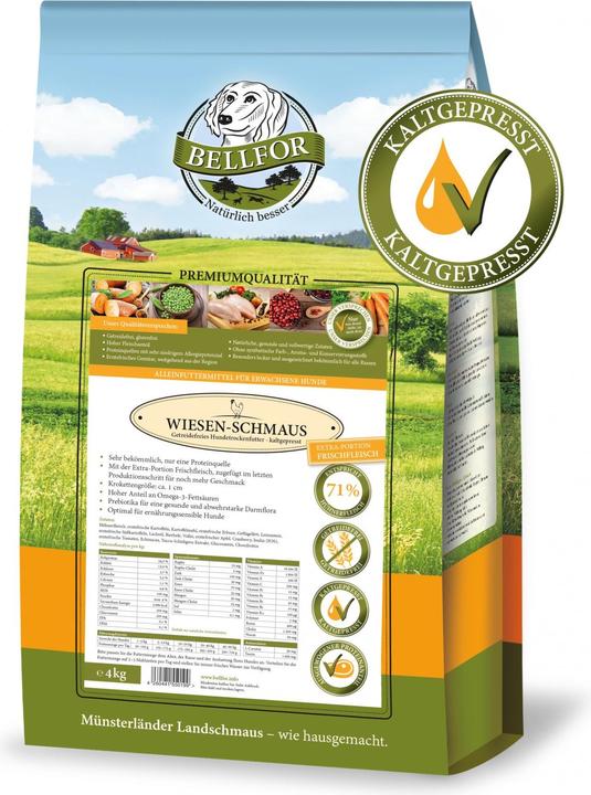 Produktbild Bellfor Trockenfutter Wiesen-Schmaus Huhn, 4 kg (Adult, 1 Stk., 4000 g)