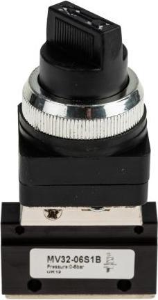 Rs Pro MV Pneumatic control valve, manual, 3/2, G1/8, 1/8inch