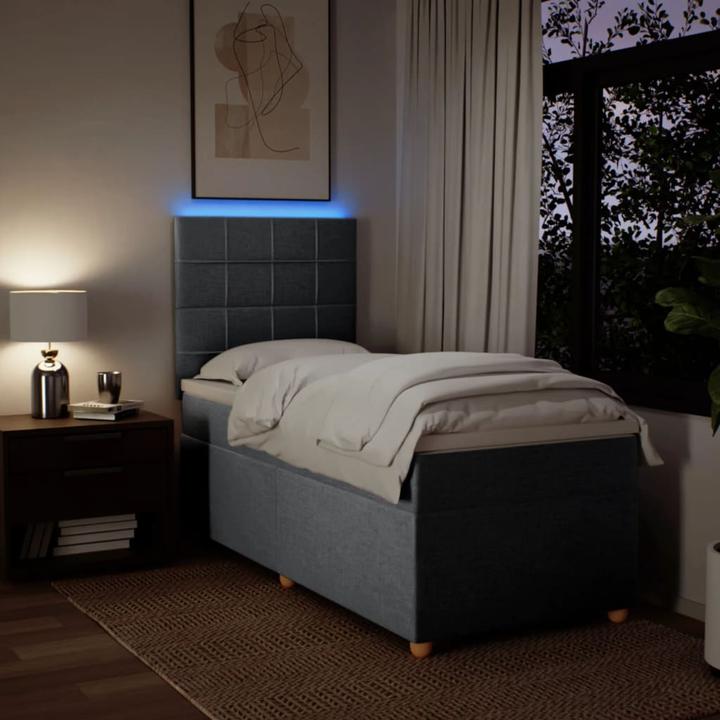 Produktbild VidaXL Bo x springbett mit Matratze 90 x 190 cm Stoff (90 x 190 cm, 90 x 190 cm)