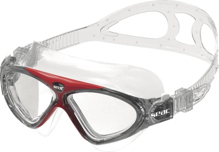 Seac Schwimmbrille Vision HD rot beschlagfrei, UV-Schutz 100%, hypoallergenes Silikon (One Size)