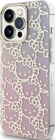 Actual product image Hello Kitty HKHCP15XHCHPEP iPhone 15 Pro Max 6.7" różowy/pink hardcase IML Gradient Electrop Crowded (Apple iPhone 15 Pro Max)