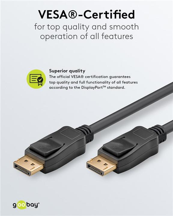 Produktbild Goobay DisplayPort-Verbindungskabel 1.4 (2 m, DisplayPort)