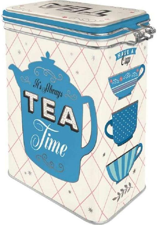 Actual product image Nostalgic-Art Merchandising Tea Home & Country Storage Jar 1.3 l, Blue/White (1.30 l)
