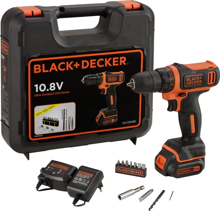 Immagine prodotto Black & Decker BDCDD12K Trapano avvitatore a batteria (Batteria ricaricabile)