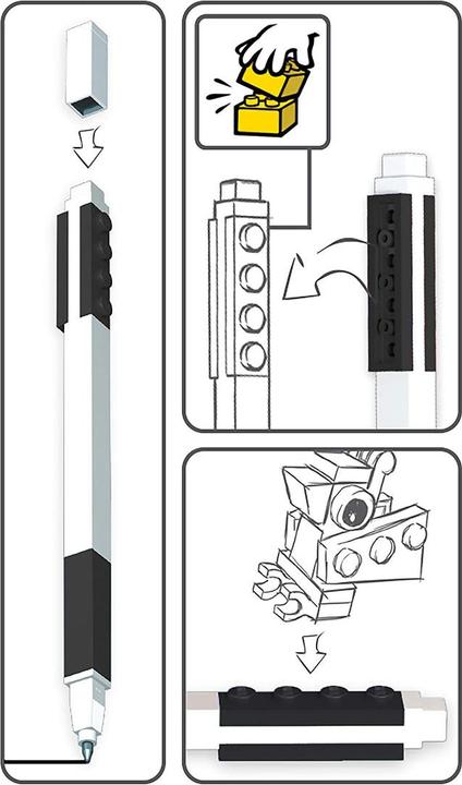 Produktbild LEGO Gelstift (Schwarz, Weiss, 1 x)