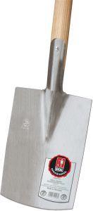 Ideal spade "Pionier" size 2 gardener shape with T-handle, silver/beige, 19.5 x 7 x 115 cm
