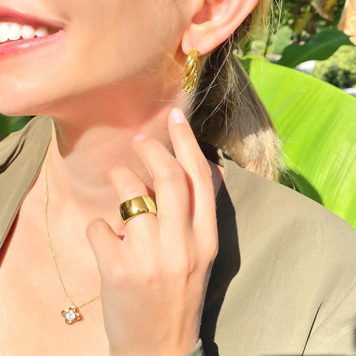 Actual product image Candy Togo ring, 925 sterling silver, gold-plated (50, 925 Silver)