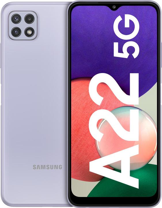 Produktbild Samsung Galaxy A22 5G EU (128 GB, Violet, 6.60", Dual SIM, 48 Mpx, 5G)