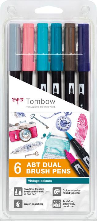 Image du produit Tombow Fibre Painter Vintage Colours (Multicolore, 6 x)
