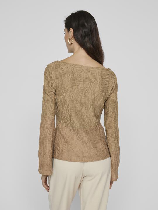 Actual product image Vila Boat-neck top with long sleeves (L)