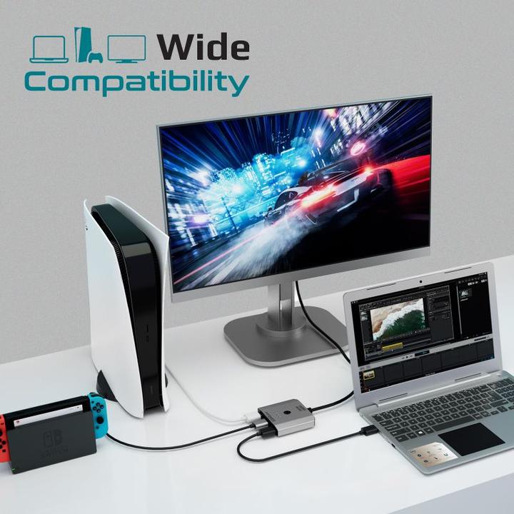 Actual product image ProMate MediaSwitch-H3 4K 3 in 1 HDMI Splitter