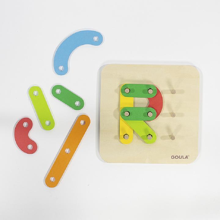 Immagine prodotto Goula Forme a colori, d/f/i 8 tavole, 22 parti in legno, libretto, a partire da 3 anni (Tedesco, Francese, Italiano, Inglese)