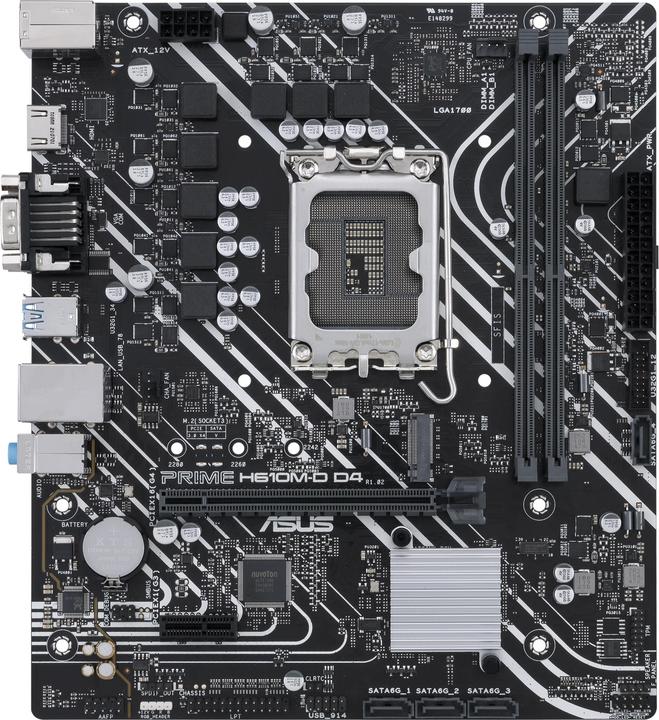 ASUS PRIME H610M-D D4 (LGA 1700, Intel H610, mATX)