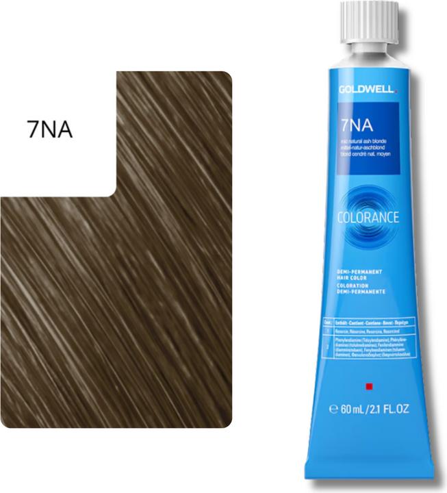 Actual product image Goldwell Colorance Tube Demi-Permanente (7NA medium natural ash blond)